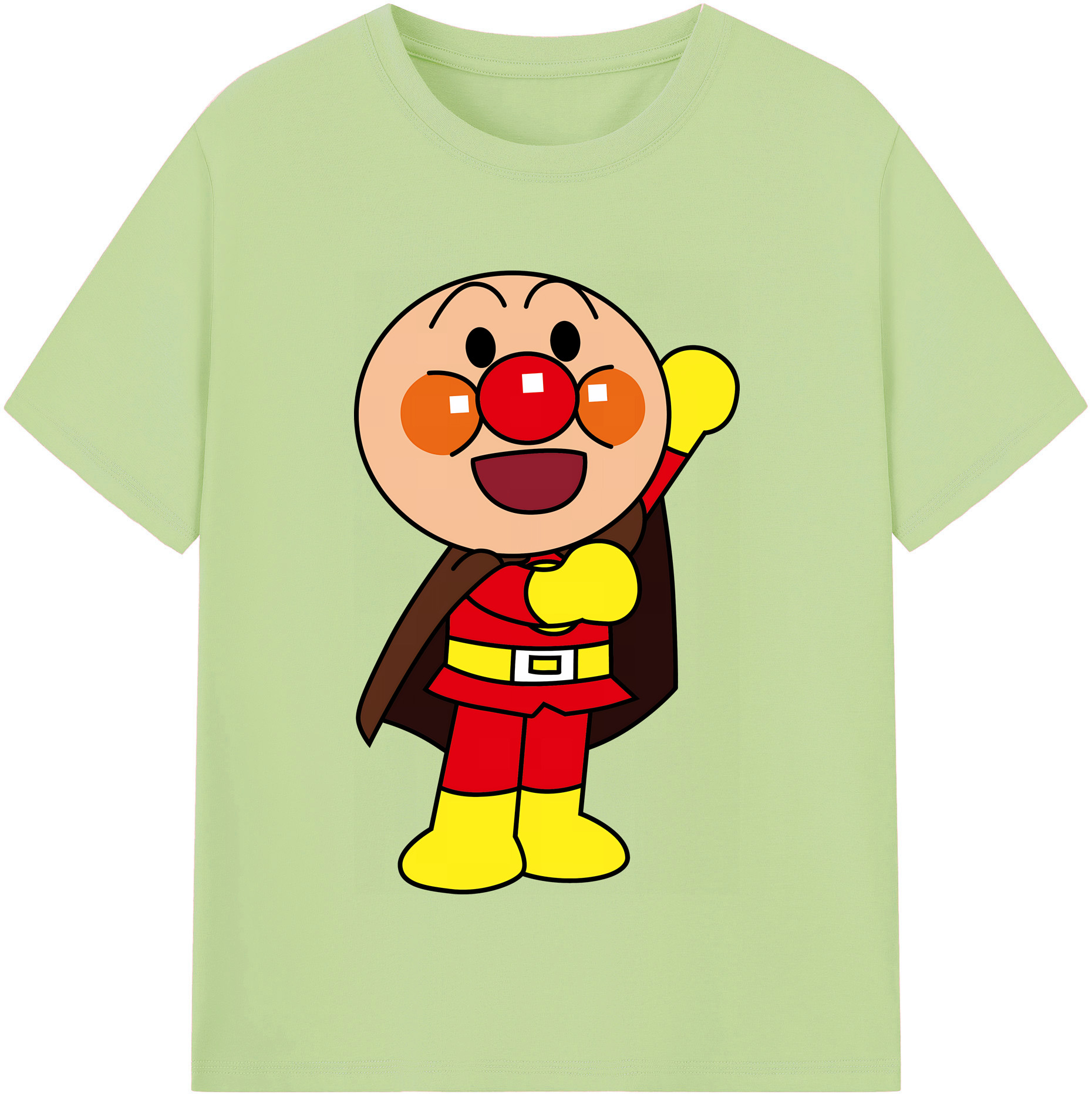 （画像用） アンパンマン Anpanman 綿100％半袖Tシャツ（フロントプリント）